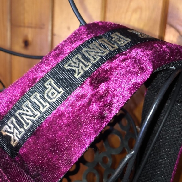 Victoria’s Secret Pink Campus Backpack Ruby Velvet school bag travel bag purple‍ - Picture 11 of 11